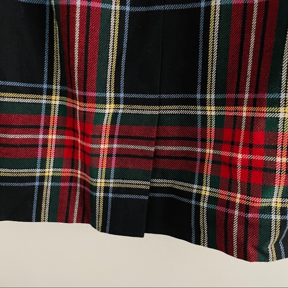 Vintage Ann Taylor Scottish Tartan Plaid Wool Blend Skirt - Picture 3 of 4